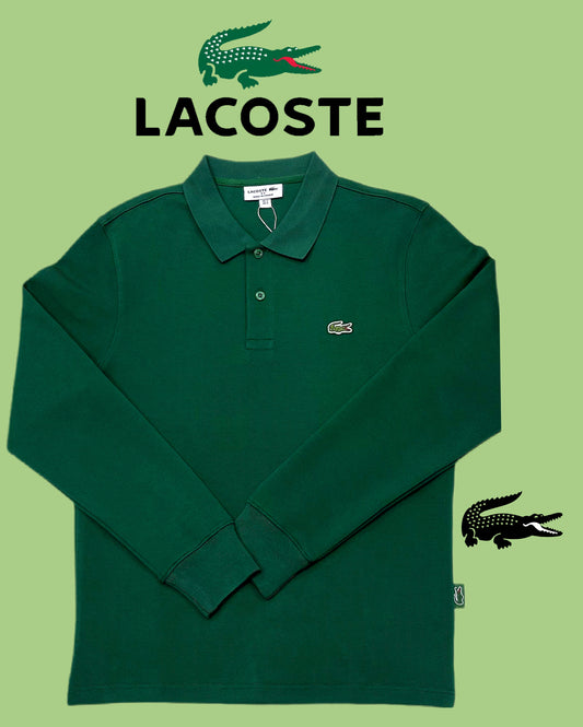 LACOSTE Premium Collard Long Sleeve Sweater Sweatshirt
