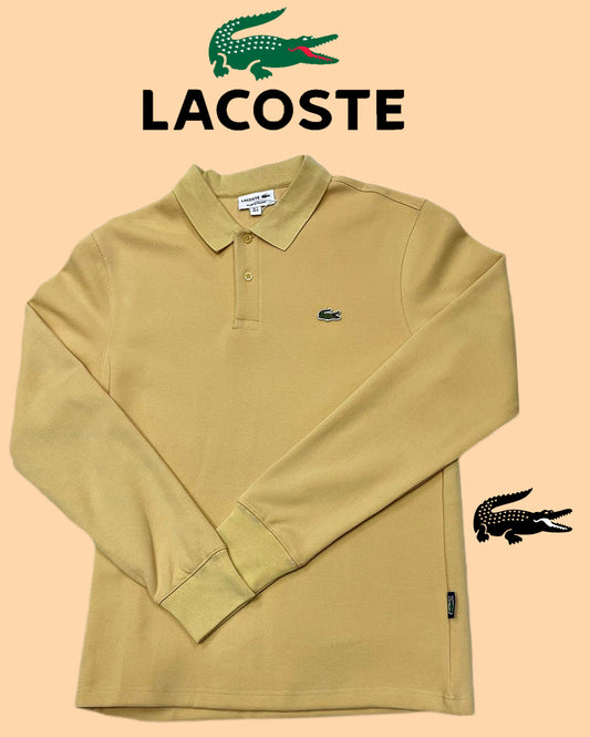 LACOSTE Premium Collard Long Sleeve Sweater Sweatshirt