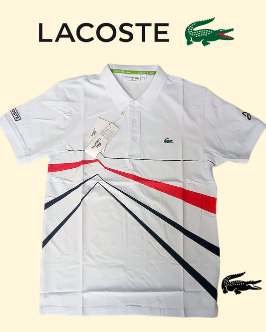 LACOSTE Applique-Logo Front Print Polo Shirt Golfer