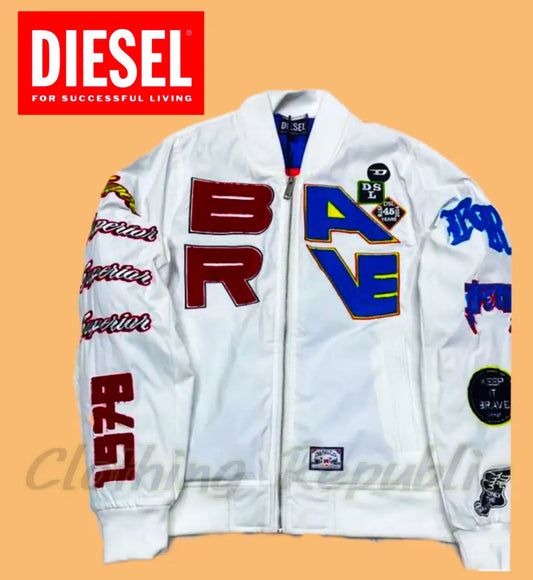 DIESEL Premium Full Embroidery Bomber Jacket