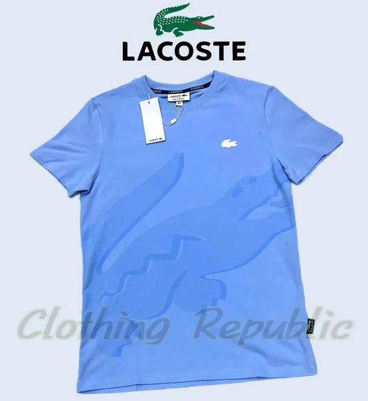 LACOSTE Limited Edition Logo Woven Jacquard Design T-Shirt