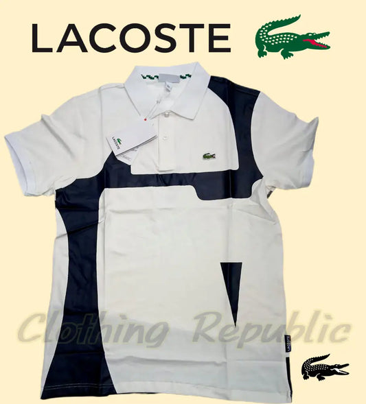 LACOSTE Premium Classic Fit Original Design Logo Polo Golfer Shirt