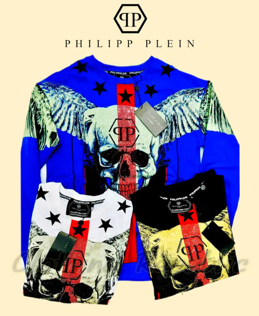 PHILLIP PLEIN Skull-Appliqué Embellished Premium Sweatshirt